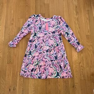 NWT Lilly Pulitzer Arlette Dress Flock to The Top High Tide Navy XL